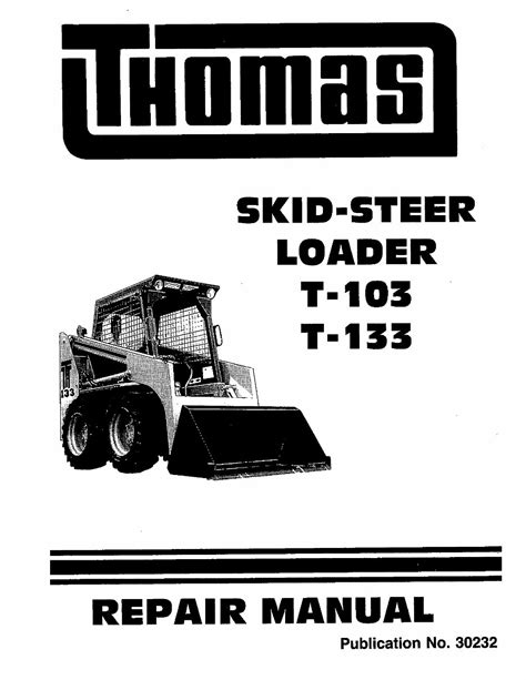 thomas skid steer repair manual